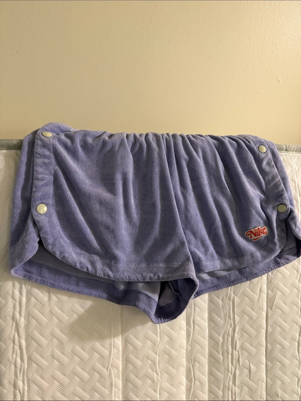 Nike Lilac Terry Snap-Panel Shorts